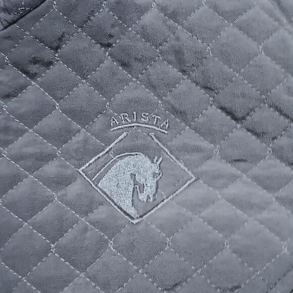 Arista Quilted Zip Up Vest-Medium-Equestrian-Pockets-Two Way Zip-Embroidered - Picture 5 of 9